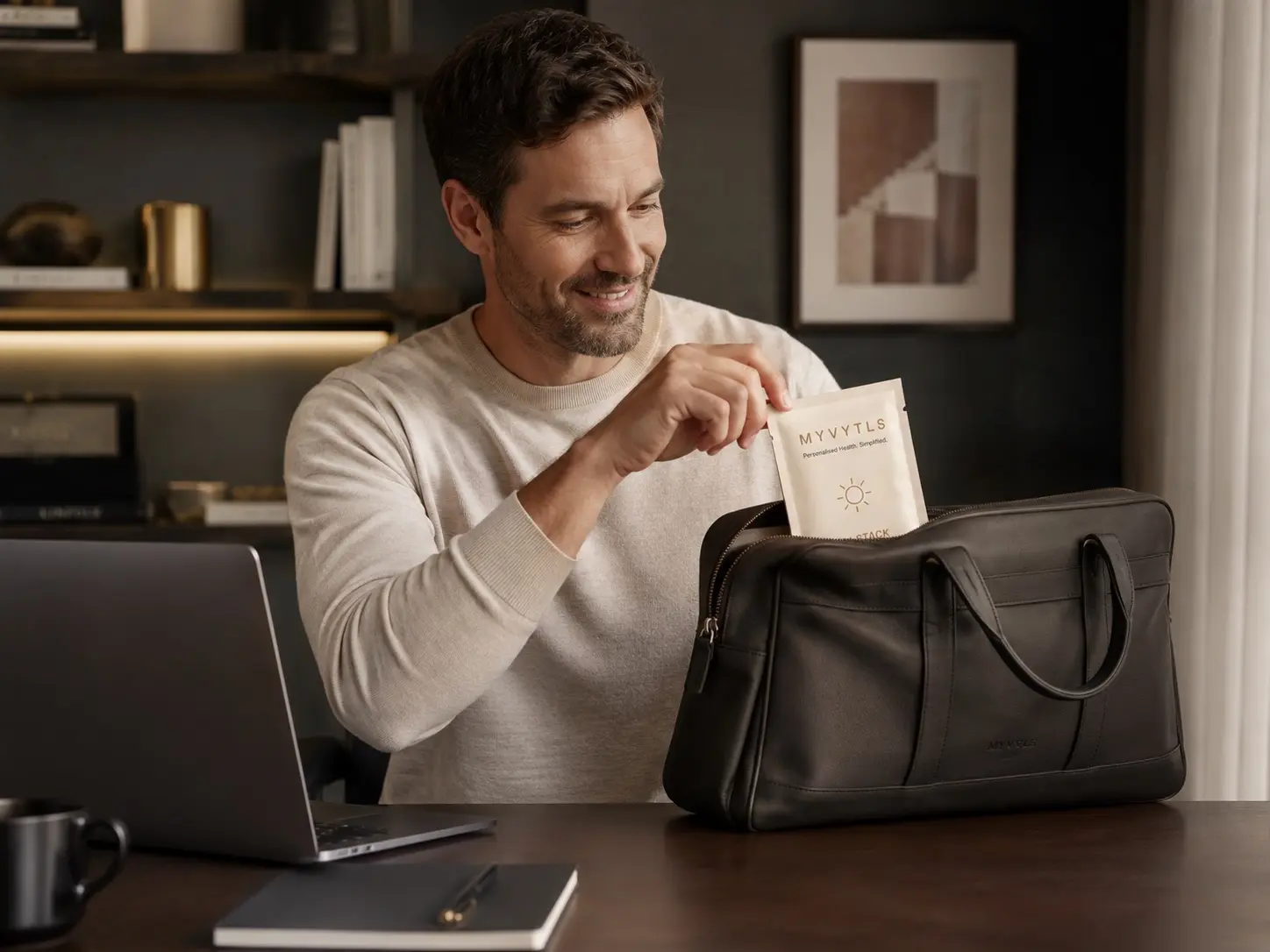 A MYVYTLS daily pack ready for a working day